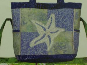 photo of starfish tote bag (from pattern)