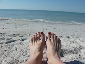 happy feet on Gasparilla Island